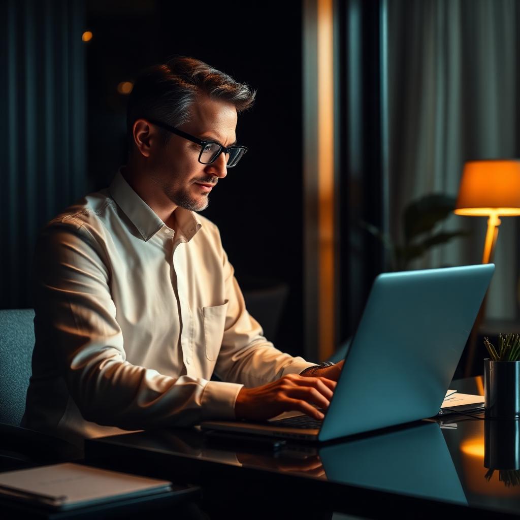 Consultor analisando dados